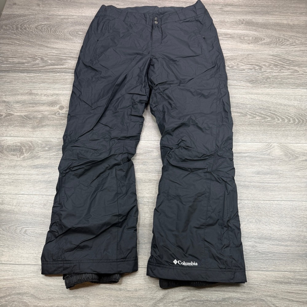 Columbia Snow Pants Womens Large Black Insulated Skiing Snowboarding Waterproof